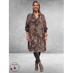 KAFFE CURVE Doorknoop Jurk Jamia Grafische Print